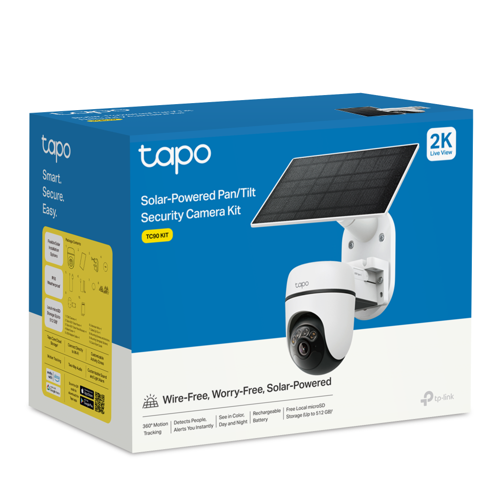 TP-Link Tapo TC90 KIT, IP security camera, Outdoor, Wireless, CB, CE, FCC, DOE, CEC, RCM, KC, JFR,VCCI,NCC, BSMI, NTRA, IP65, Ceiling/Wall/Pole, White