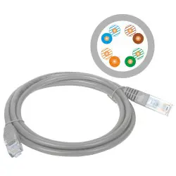 Patchcord UTP A-LAN KKU5SZA3 (RJ45 - RJ45 ; 3 m; UTP; kat. 5e; pilka spalva)