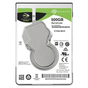 "SEAGATE Barracuda" 500 GB kietasis diskas SATA 6 Gb/s 5400 aps./min 2,5 colio 7 mm aukščio 128 MB spartinančiosios atminties BLK