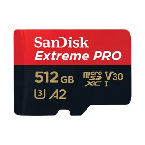 SANDISK Extreme PRO 512GB microSDXC + SD adapteris + 2 metų RescuePRO Deluxe iki 200MB/s ir 140MB/s…