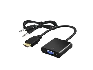 SAVIO HDMI (M) - VGA (F) adapteris su garsu CL-23/B Juodas