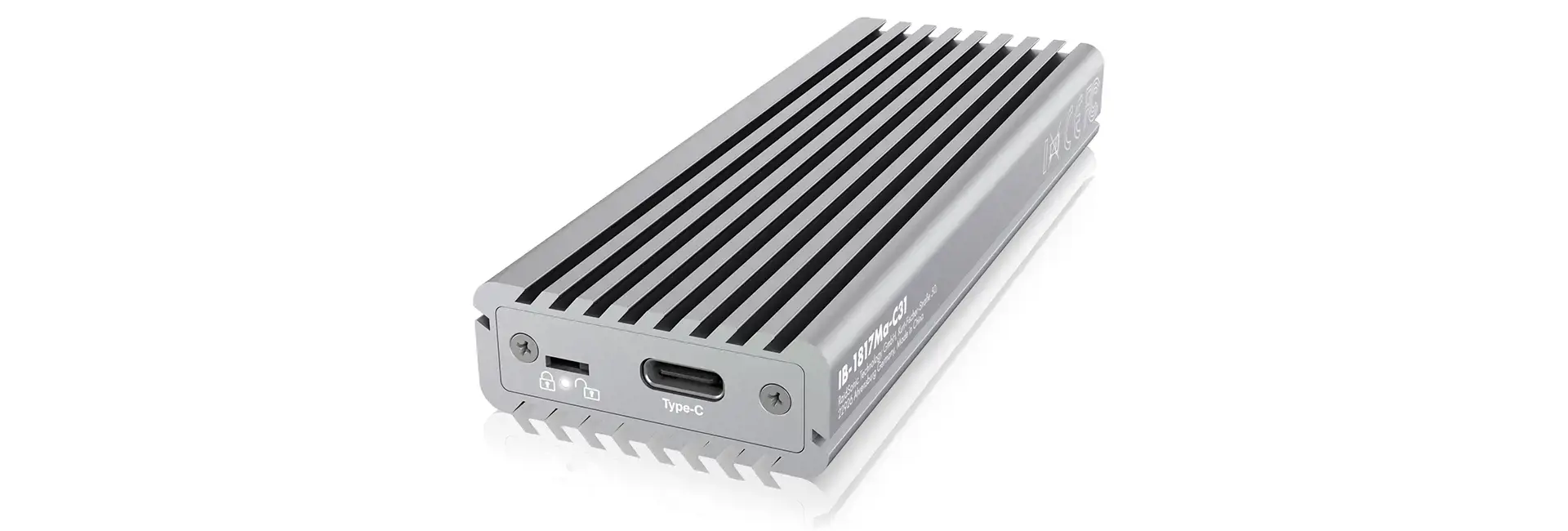 ICYBOX IB-1817Ma-C31 "IcyBox" išorinis korpusas M.2 NVMe SSD, USB 3.1 Type-C, sidabrinės spalvos