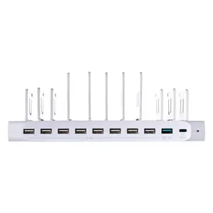 UNITEK Y-2190 Įkrovimo stotelė 8x USB 2.4A 160W 2x QC3.0 USB-C Y-2190