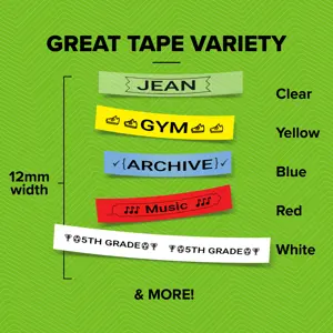 DYMO LetraTag Paper Labels | Authentic | 12 mm x 4 m Roll | Black Print on White | Self-Adhesive Multipurpose Labels for LetraTag Label Makers | Made in Europe, Black on white, Paper, Belgium, DYMO, LetraTag 100T, LetraTag 100H, 1.2 cm