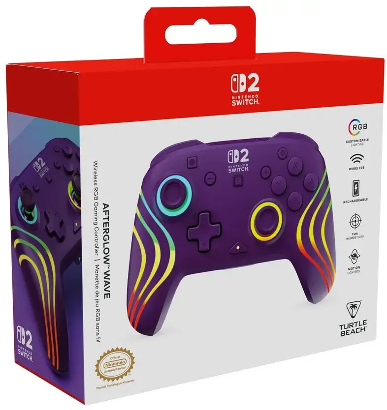 Turtle Beach wireless controller Afterglow Wave Nintendo Switch 2, violet