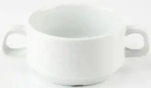 Puodelis sultiniui, su 2 ąselėmis, porcelianas, 300 ml, D 10,2 cm, H 5,7 cm, vnt