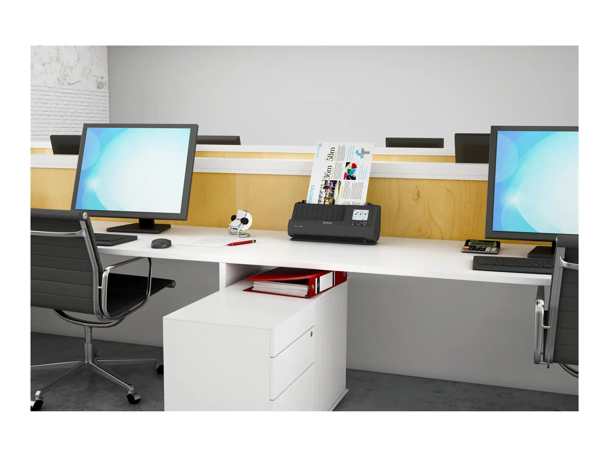 "Epson ES-C380W", 215,9 x 5588 mm, 600 x 600 DPI, 30 bitų, 24 bitų, 8 bitų, ADF + lapų skaitytuvas