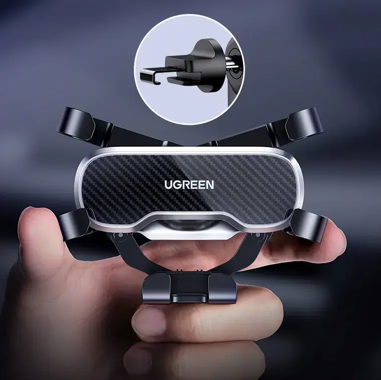 Ugreen Gravity Drive Air Vent Car Mount Phone Holder black (80871)