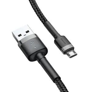 Baseus Cafule Micro USB kabelis 1.5A 2m Pilka+juoda (Pilka+juoda)