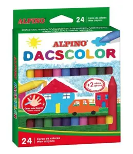 Vaškinės kreidutės ALPINO Dacscolor 24sp 12mm