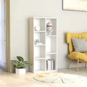 Spintelė knygoms, baltos spalvos, 50x25x106cm, apdirbta mediena
