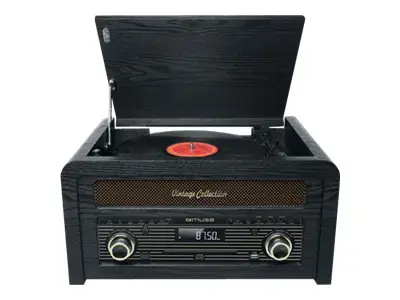"Muse" grotuvo mikrosistema MT-115W USB jungtis, "Bluetooth", CD grotuvas, belaidis ryšys, AUX įvestis, FM radijas,