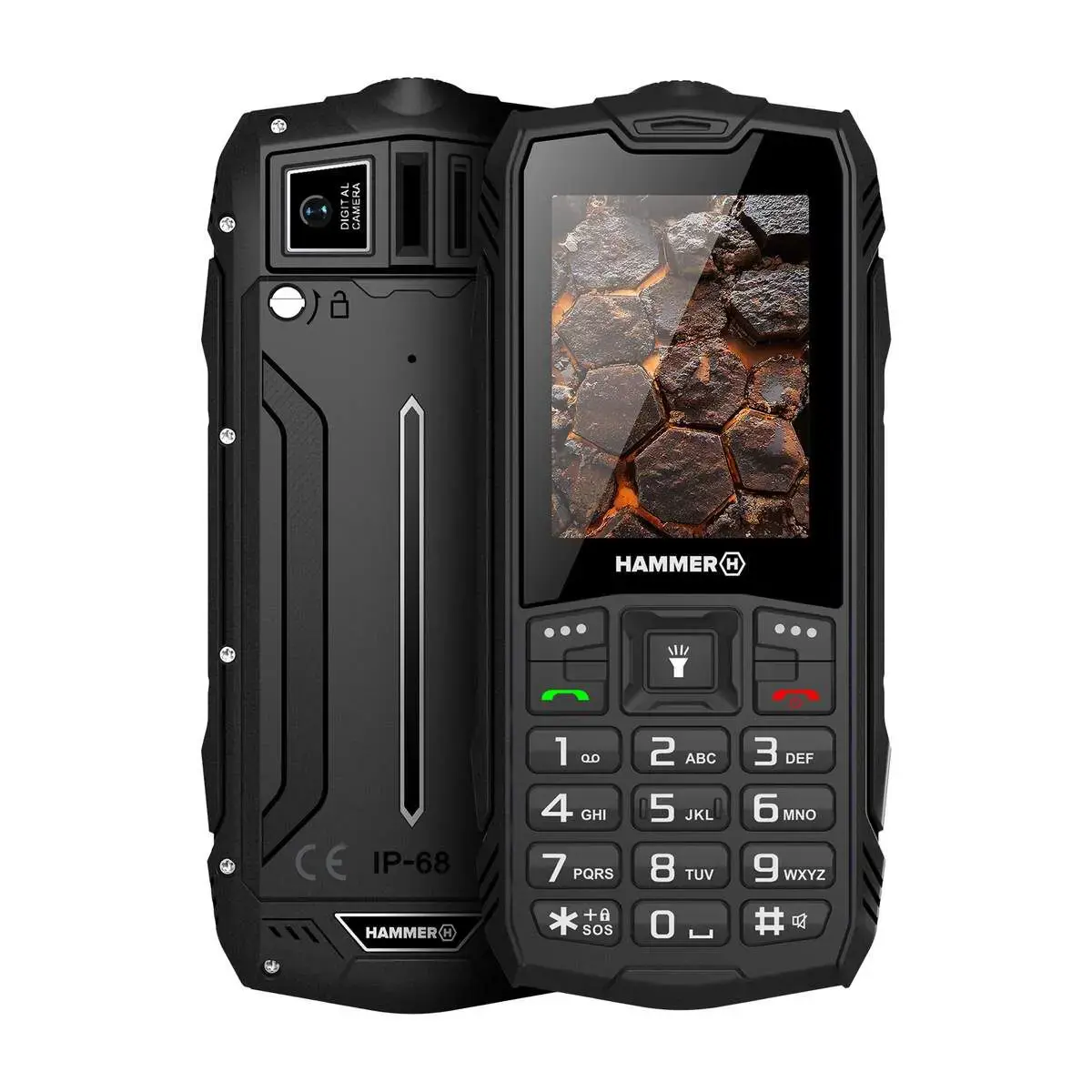 Hammer ROCK LTE | Black | 2.4 " | IPS | 48 MB | 128 MB | Dual SIM | 3G | Main camera resolution 2 MP | 3000 mAh