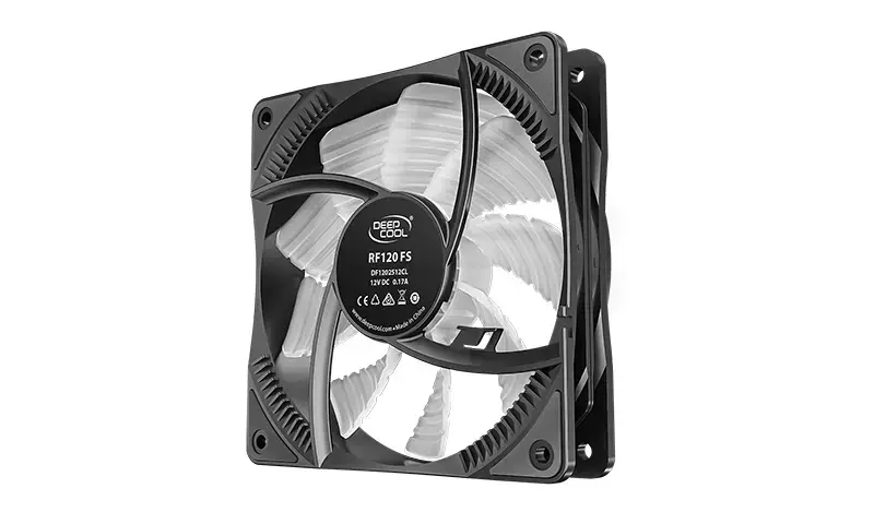"DeepCool RF120 FS", ventiliatorius, 12 cm, 500 aps/min, 1500 aps/min, 27 dB, 56,6 cfm