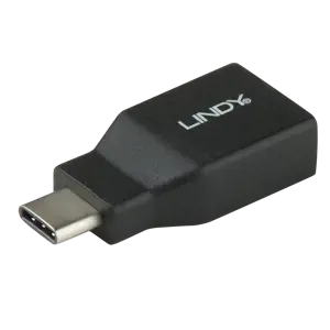 "Lindy Premium" C/A tipo USB 3.1 adapteris, USB 3.1-C, USB 3.1-A, juodas