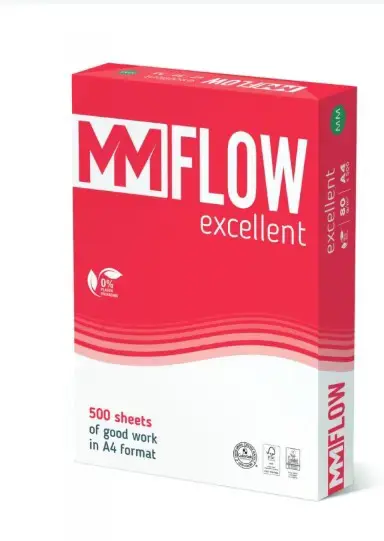 Biuro popierius MM FLOW excellent, A4, 80 g/m2, 500 lapų