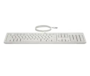 HP 225 G2 USB Wired Mouse Keyboard Combo, Copilot Key - Cashmere White - ESTONIAN
