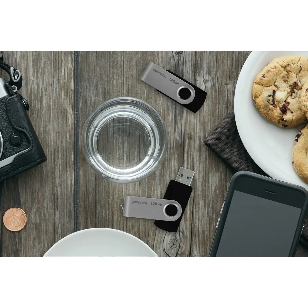 "Goodram UTS3", 128 GB, A tipo USB, 3.2 Gen 1 (3.1 Gen 1), 60 MB/s, pasukama, juoda