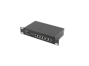 LANBERG komutatorius PoE 19 colių 6 prievadų 100MB 4 prievadai PoE 30W/prievadui maks. 60W DSP3-0105-60W nevaldomas
