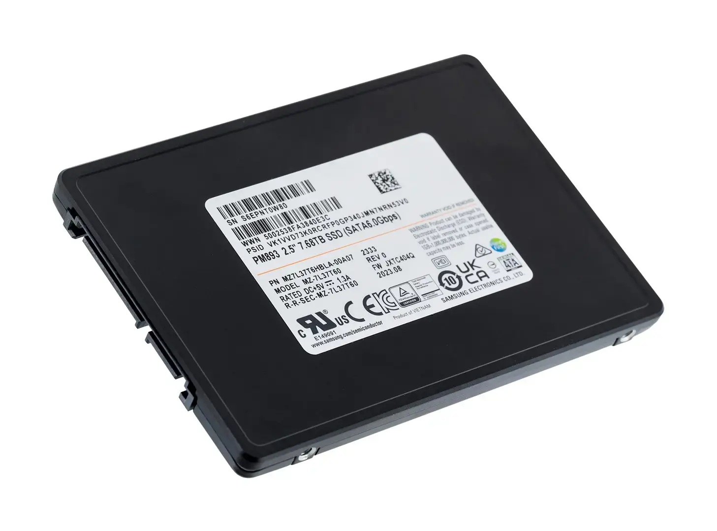 SSD diskas Samsung MZ7L37T6HBLA-00A07 8 TB, 2.5", Serial ATA III