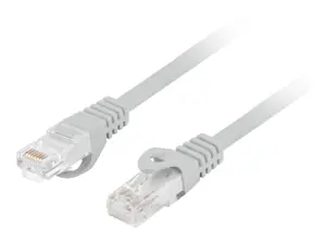 LANBERG Patchcord cat.6 UTP LSZH CU 10m pilkos spalvos Fluke pass