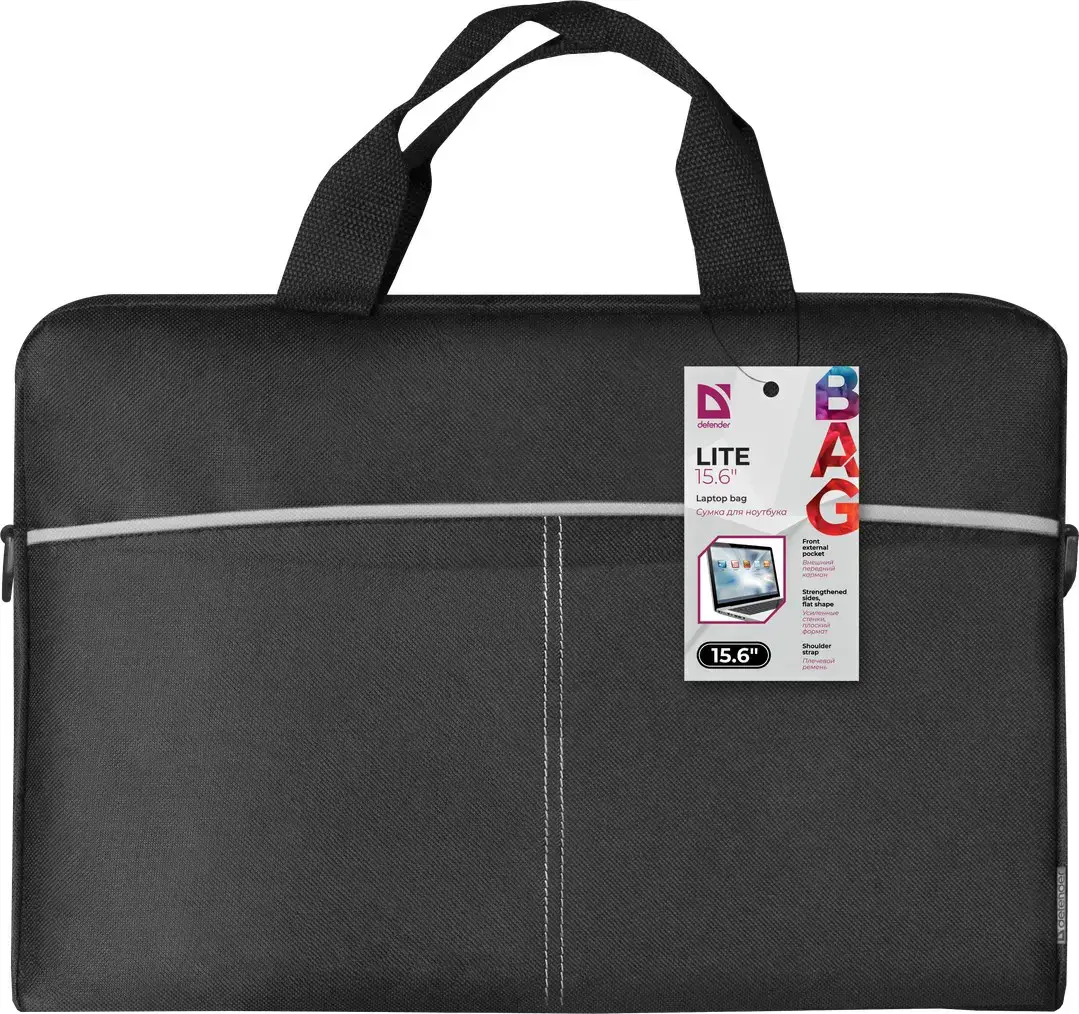"Defender Lite" nešiojamojo kompiuterio dėklas 39,6 cm (15,6"), juodas, pilkas