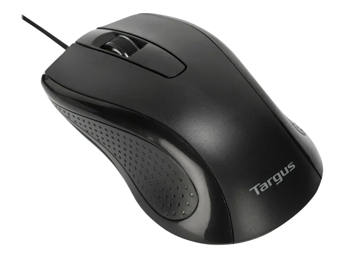 Targus Full-Size Optical Antimicrobial Wired Mouse | Targus Mouse | Full-Size Optical Antimicrobial | Wired | Black