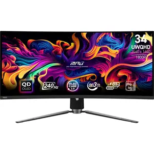 Monitor MSI 34" Gaming/Curved/21 : 9 Panel QD-OLED 3440x1440 240 Matte 0.03 ms Swivel Height adjust…