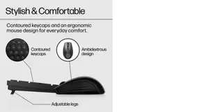 HP 650 belaidis klaviatūros ir pelės komplektas, pilno dydžio (100 %), RF belaidis, membraninis, QWERTY, juodas, pelė pridedama