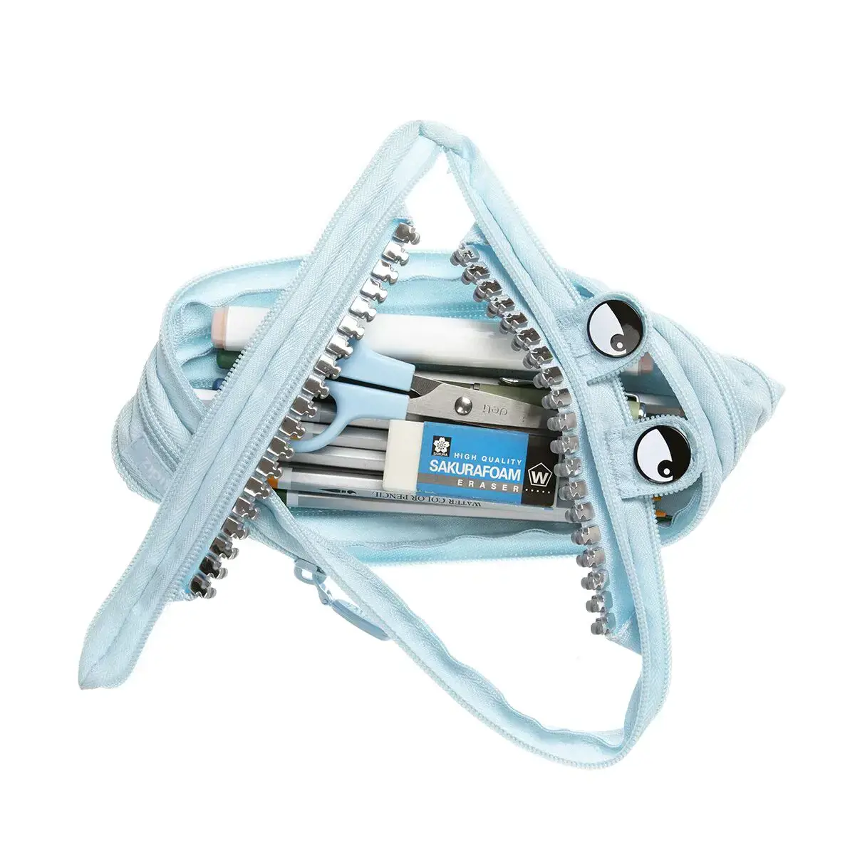 Penalas-pieštukinė ZIPIT Grillz Monster Pouch, ZTM-GR4, šviesiai mėlynos spalvos