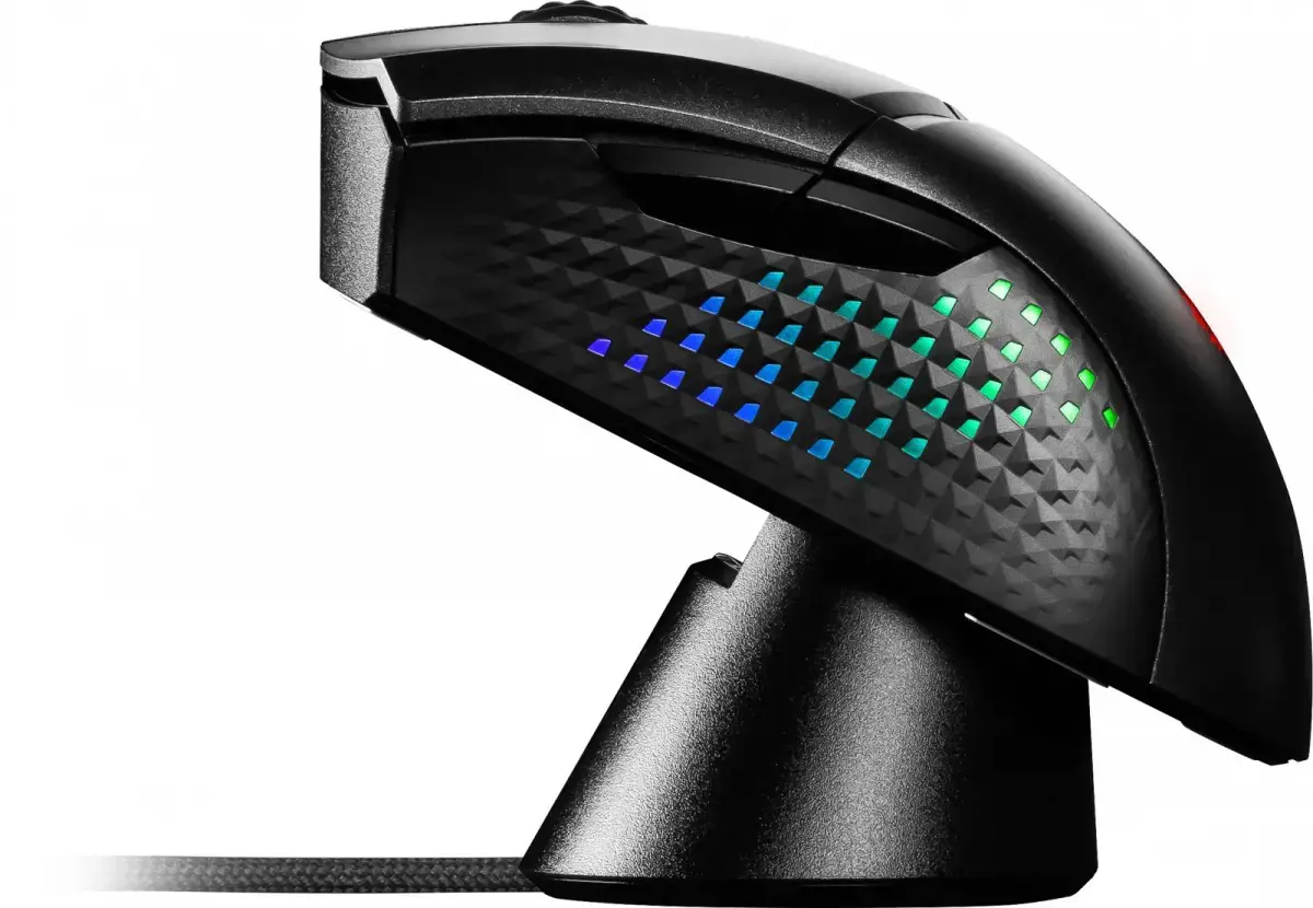 MSI CLUTCH GM51 LIGHTWEIGHT WIRELESS, dešinės rankos, optinis, RF belaidis, 26000 DPI, 1 ms, juodas