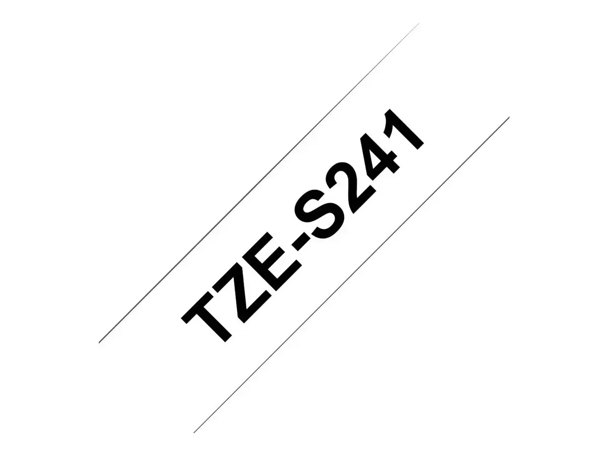 Brother TZeS241, juoda ant balto, TZ, pilka, terminis perkėlimas, Brother, PT-1300, PT-1400, PT-1500, PT-1500PC, PT-1600, PT-1700, PT-1750, PT-1800, PT-1810, PT-1830,...