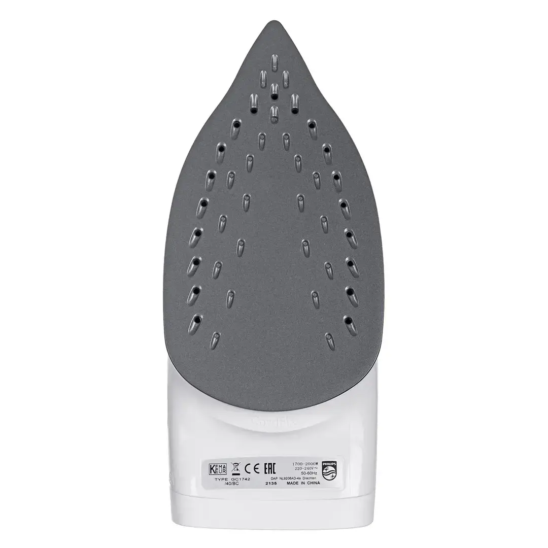 "Philips EasySpeed" GC1742/40, sausas ir garų lygintuvas, neprideganti padėklo plokštė, 1,9 m, 90 g/min, raudona, balta, 25 g/min