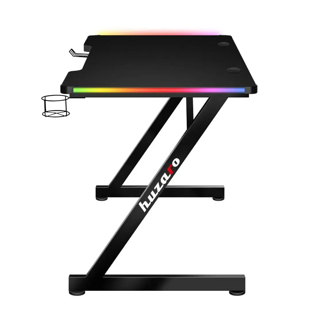 Žaidimų stalas huzaro Hero 2.5 RGB LED, Juoda