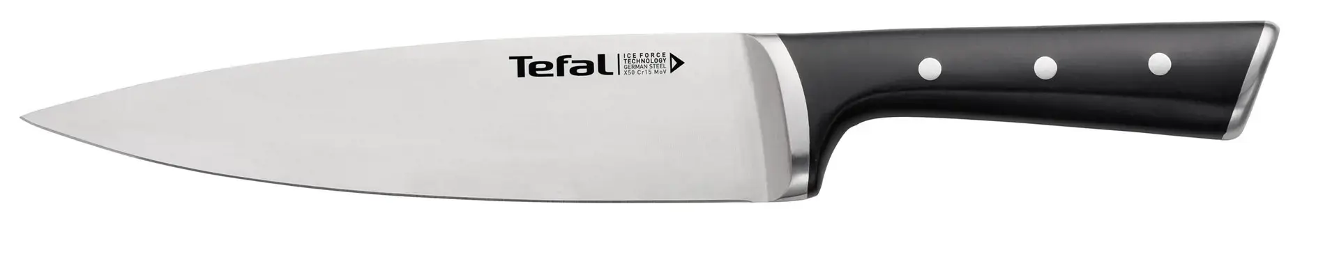 Tefal Ice Force K232S5, Knife/cutlery block set, Stainless steel, ABS, Stainless steel, Wood, Black
