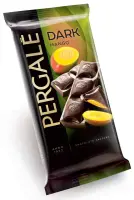 Šokoladas PERGALĖ, juodasis, su mango įdaru, 100 g