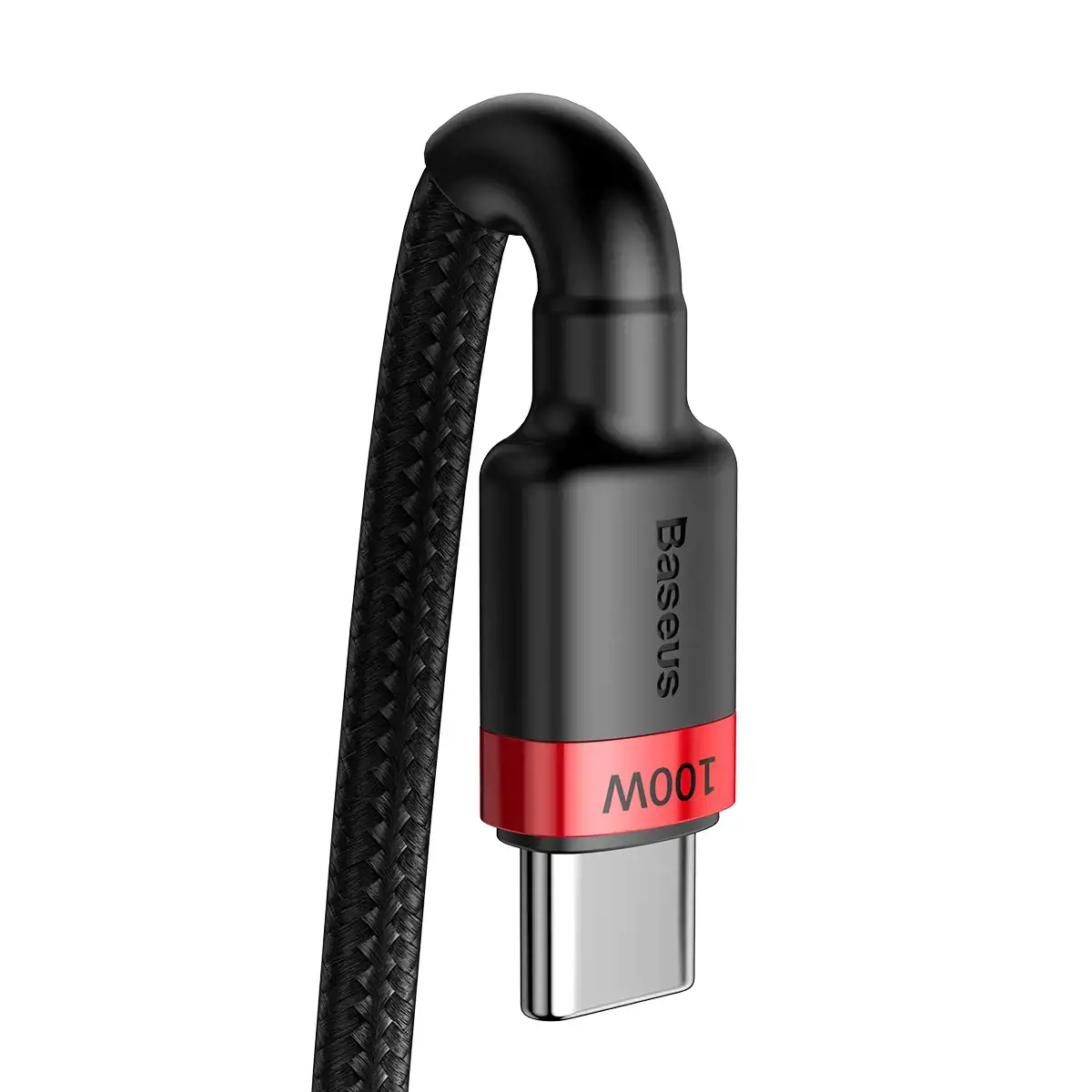 "Baseus Cafule PD2.0" 100 W greitasis įkrovimas USB C tipo kabeliui (20 V 5 A) 2 m raudona+juoda