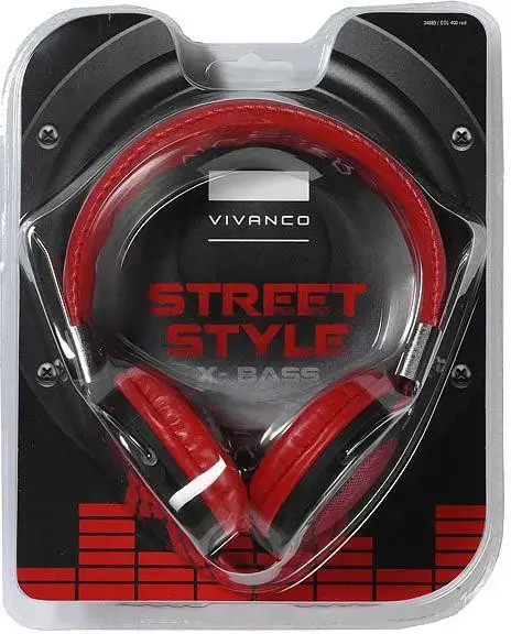 "Vivanco" ausinės COL400, raudonos spalvos (34880)