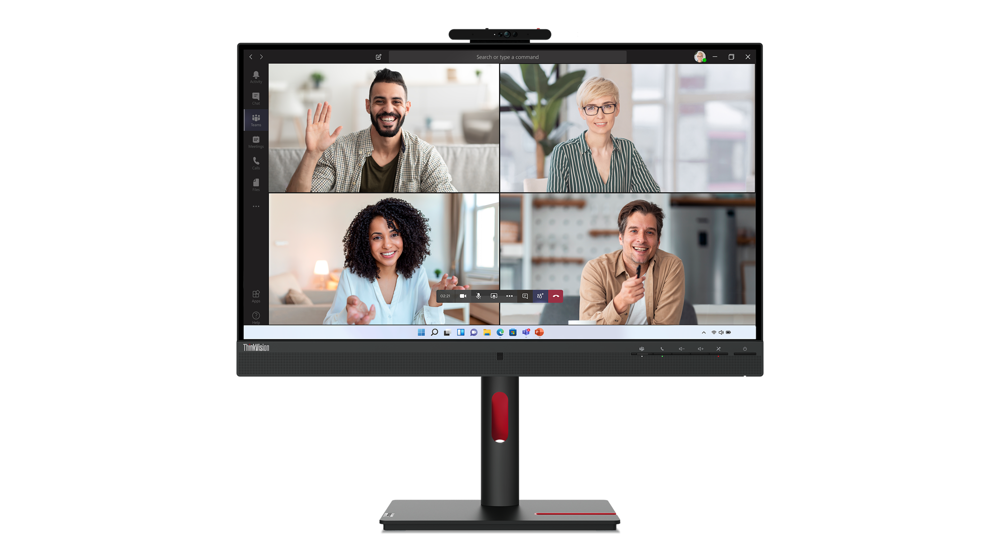 LENOVO T27hv-30 27 colių IPS 2560x1440 16:9 75Hz 300cd/m2 4 ms HDMI DP DP DP USB-C 3.2 G1 4xUSB 3.2 G1 USB-C 3.2 G1 USB-C 3.2 G1 RJ45 2x5W Raven Black