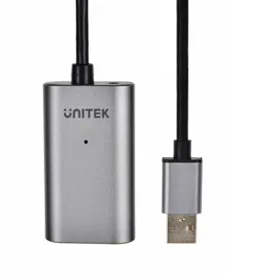 UNITEK Y-271 Unitek USB 2.0 aktyvusis ilgintuvas, 5 m, aliuminis, Y-271