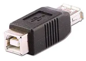 "Lindy" A-F/B-F tipo USB adapteris, USB A, USB B, juodas