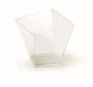 Furšetiniai indeliai CHARME, skaidrūs, PS, 120 ml, 6,5 x 6,5 cm,  H 6,8 cm, 40 vnt