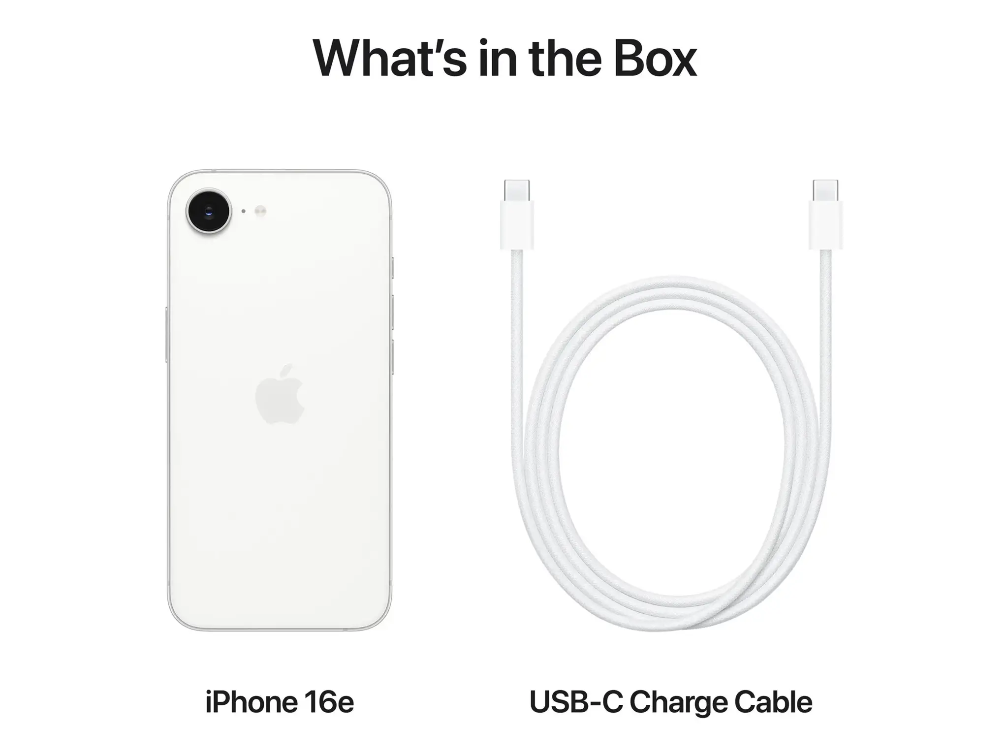 Apple | iPhone 16e | White | 6.1 " | Super Retina XDR | 2532 x 1170 pixels | A18 | Internal RAM 8 GB | 128 GB | Dual SIM | Main camera resolution 48+12 MP | Secondary camera resolution 12 MP | iOS | 18