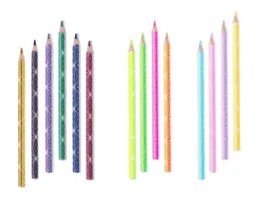 Spalvoti pieštukai KORES KOLORES STYLE, tribriauniai, 3mm, 26 spalvos (6 metalizuotos, 4 pastelinės)