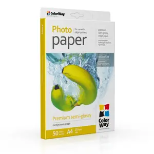 ColorWay Photo Paper, 50 sheets | Premium Semi-Glossy | 255 g/m² | A4