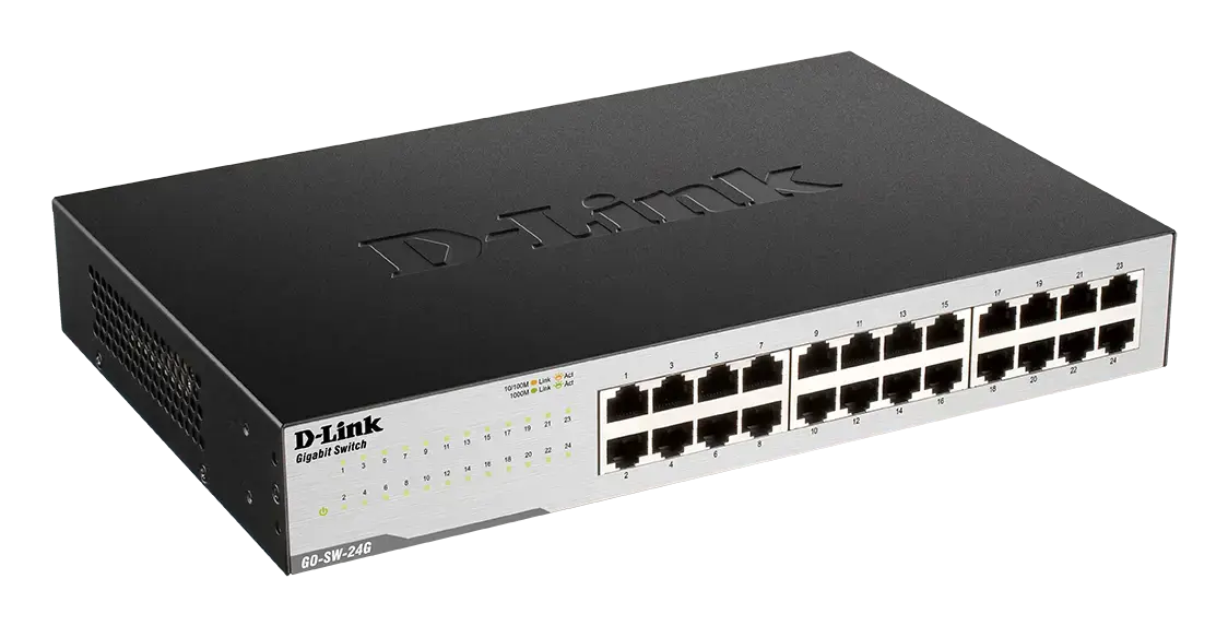 D-Link GO-SW-24G, nevaldomas, L2, Gigabit Ethernet (10/100/1000), dvipusis duomenų perdavimas, montuojamas į stovą, 1U