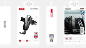 "XO" automobilinis telefono laikiklis "Gravity C37", juodas