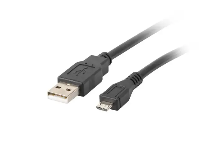 LANBERG CA-USBM-10CC-0010-BK kabelis USB 2.0 micro AM-MBM5P 1m juodas