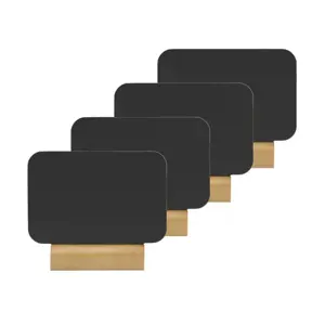 Pastatomos kreidinės lentelės SECURIT Mini, 4 vnt., juoda sp.