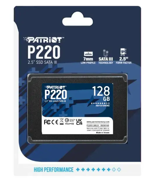 SSD diskas PATRIOT MEMORY P220S128G25 128 GB, 2.5", SATA 3Gb/s